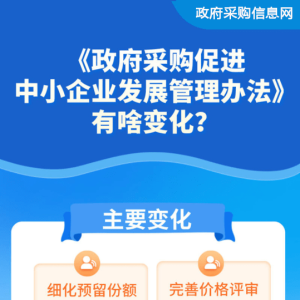 《政府采购促进中小企业发展管理办法》解析-400万以下的工程采购项目全部预留给中小企 ...